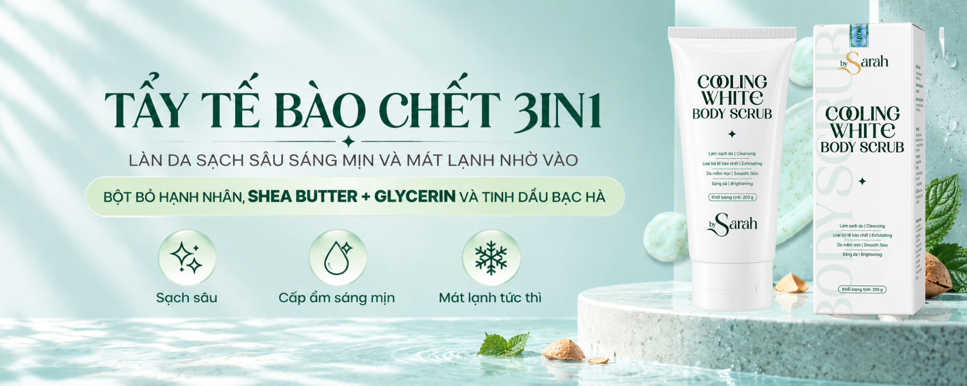 Banner sản phẩm chăm sóc body By Sarah